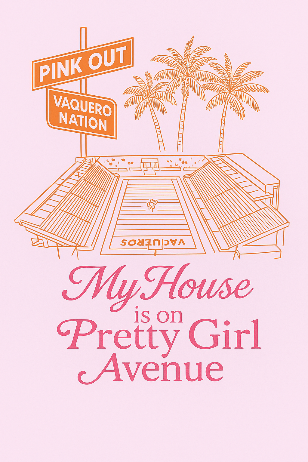 PINK OUT SPIRIT TEE SHIRT- NEXT DAY PICKUP